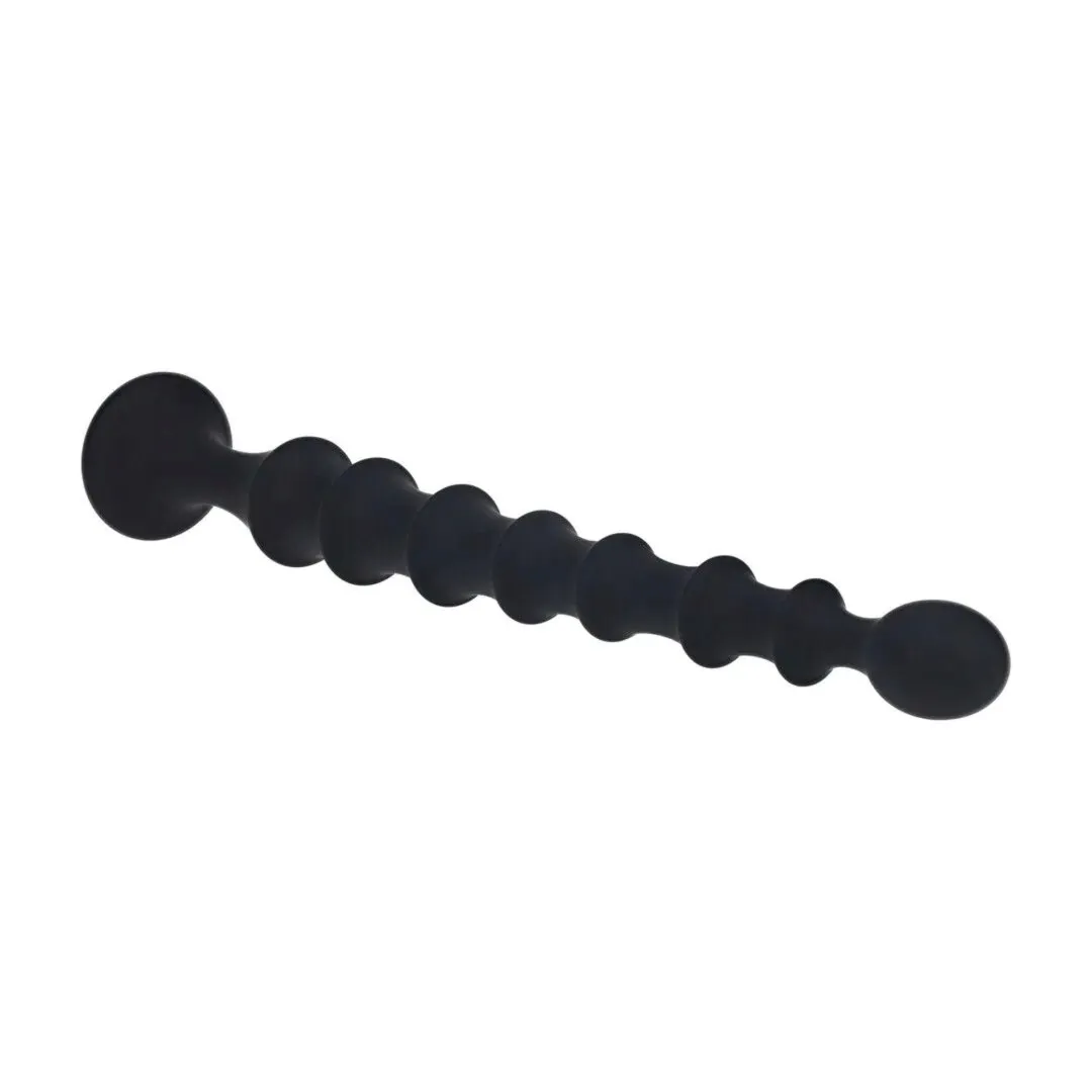 ribbed-silicone-flared-anal-probe-black