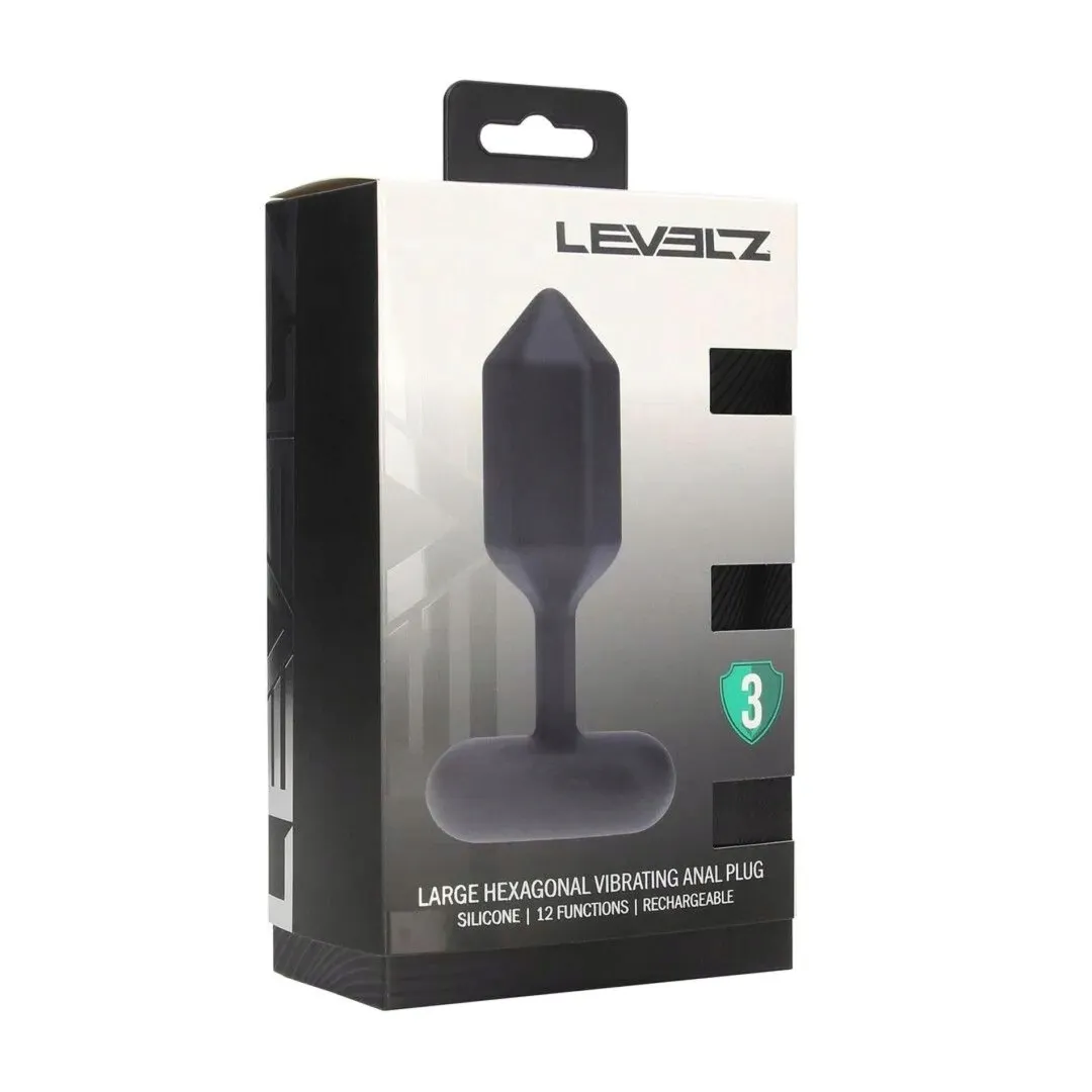 hexagonal-vibrating-silicone-anal-plug-l-black
