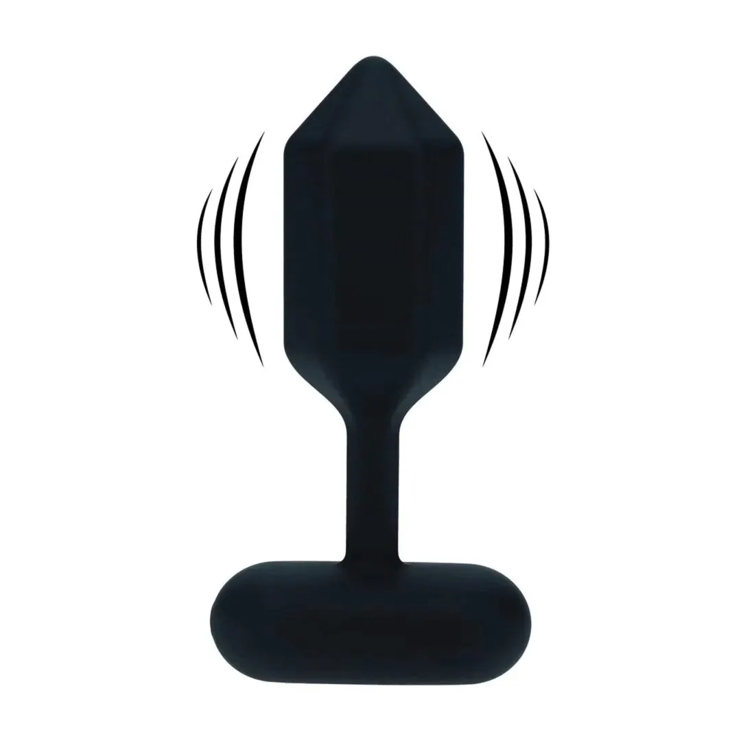 hexagonal-vibrating-silicone-anal-plug-s-black