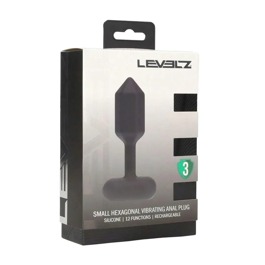 hexagonal-vibrating-silicone-anal-plug-s-black