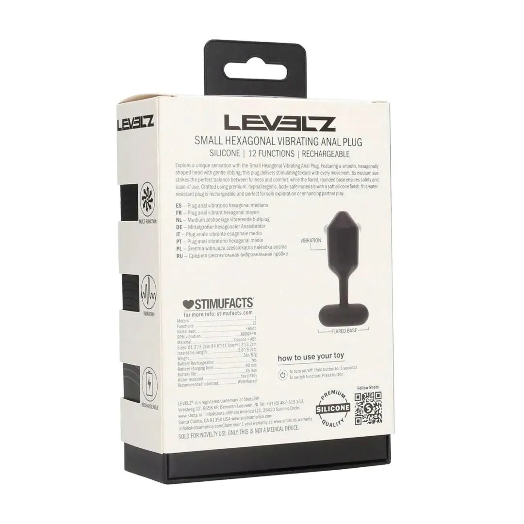 hexagonal-vibrating-silicone-anal-plug-s-black