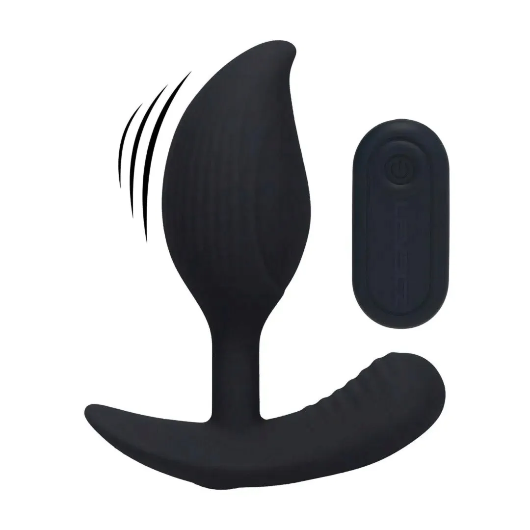 remote-control-vibrating-liquid-silicone-anal-plug-black