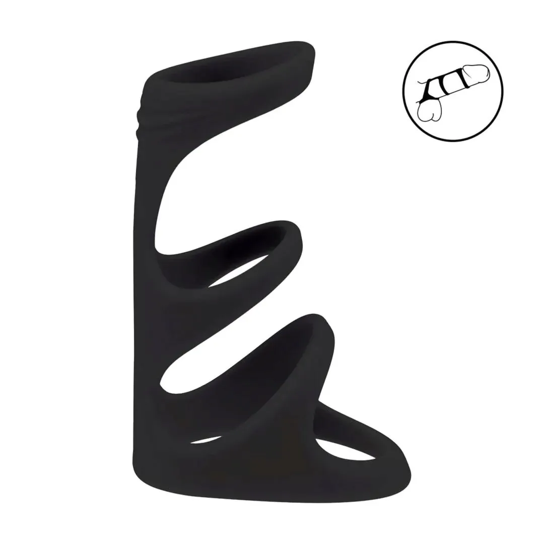 3-loop-silicone-cockring-black