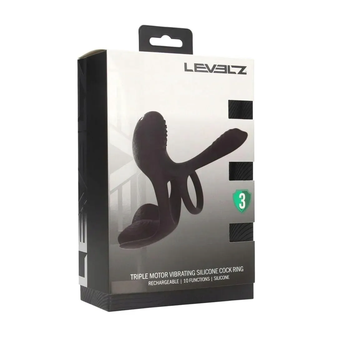 triple-motor-vibrating-silicone-cockring-black