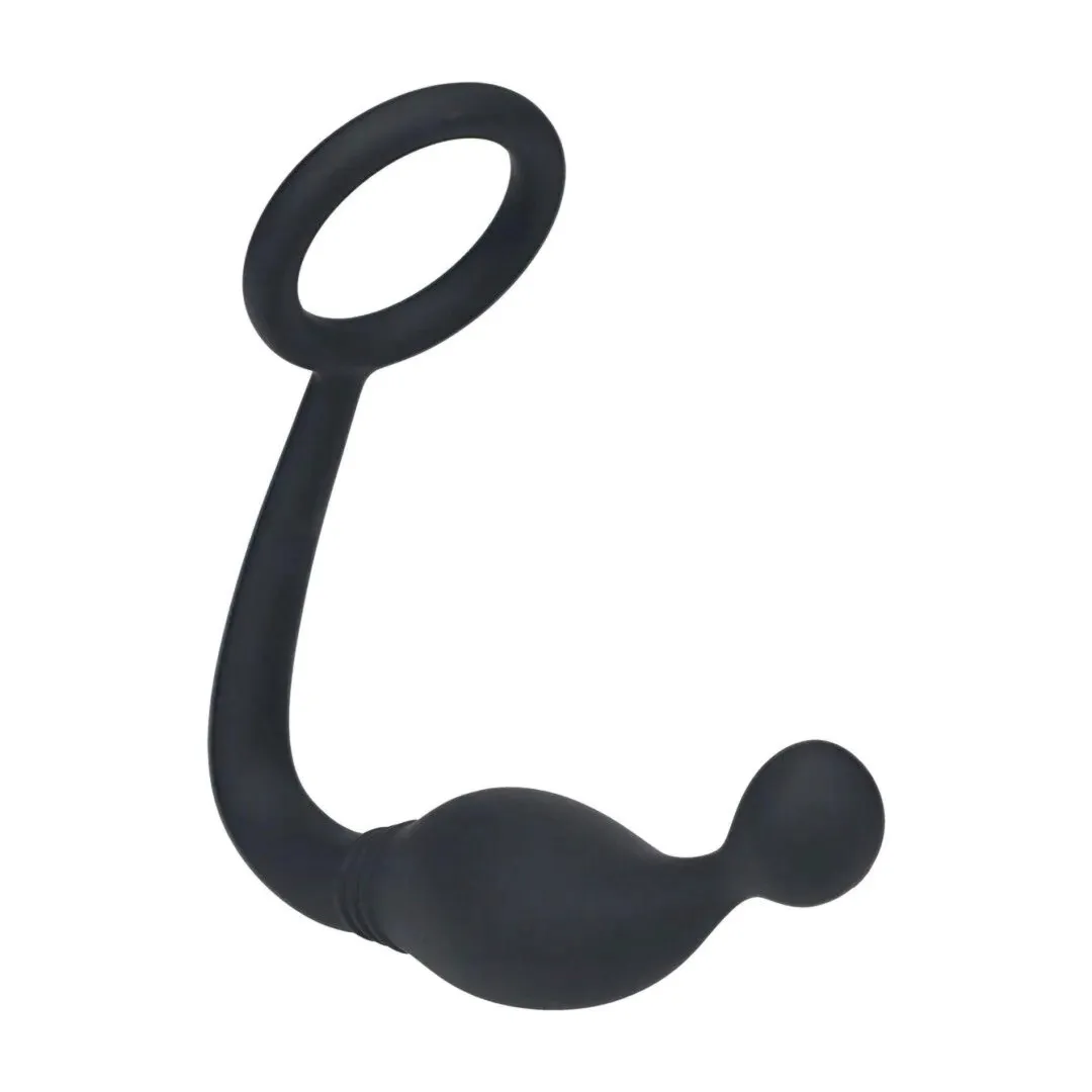 silicone-cockring-with-prostate-stimulator-m-black