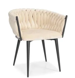 krzeslo-welurowe-bezowe-glamour-czarne-nogi-pleciony-nowoczesny