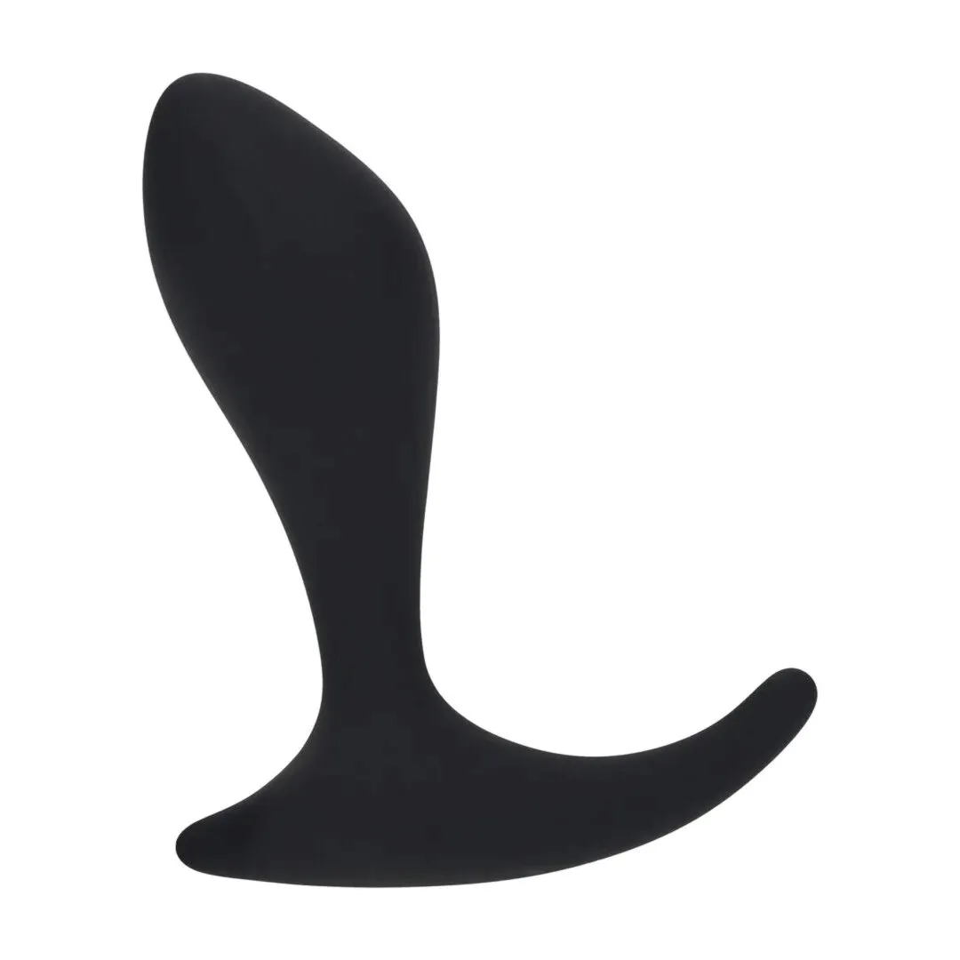 single-ripple-silicone-prostate-massager-black