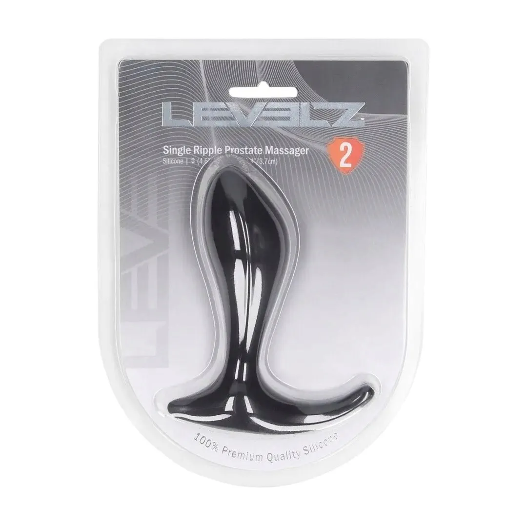 single-ripple-silicone-prostate-massager-black