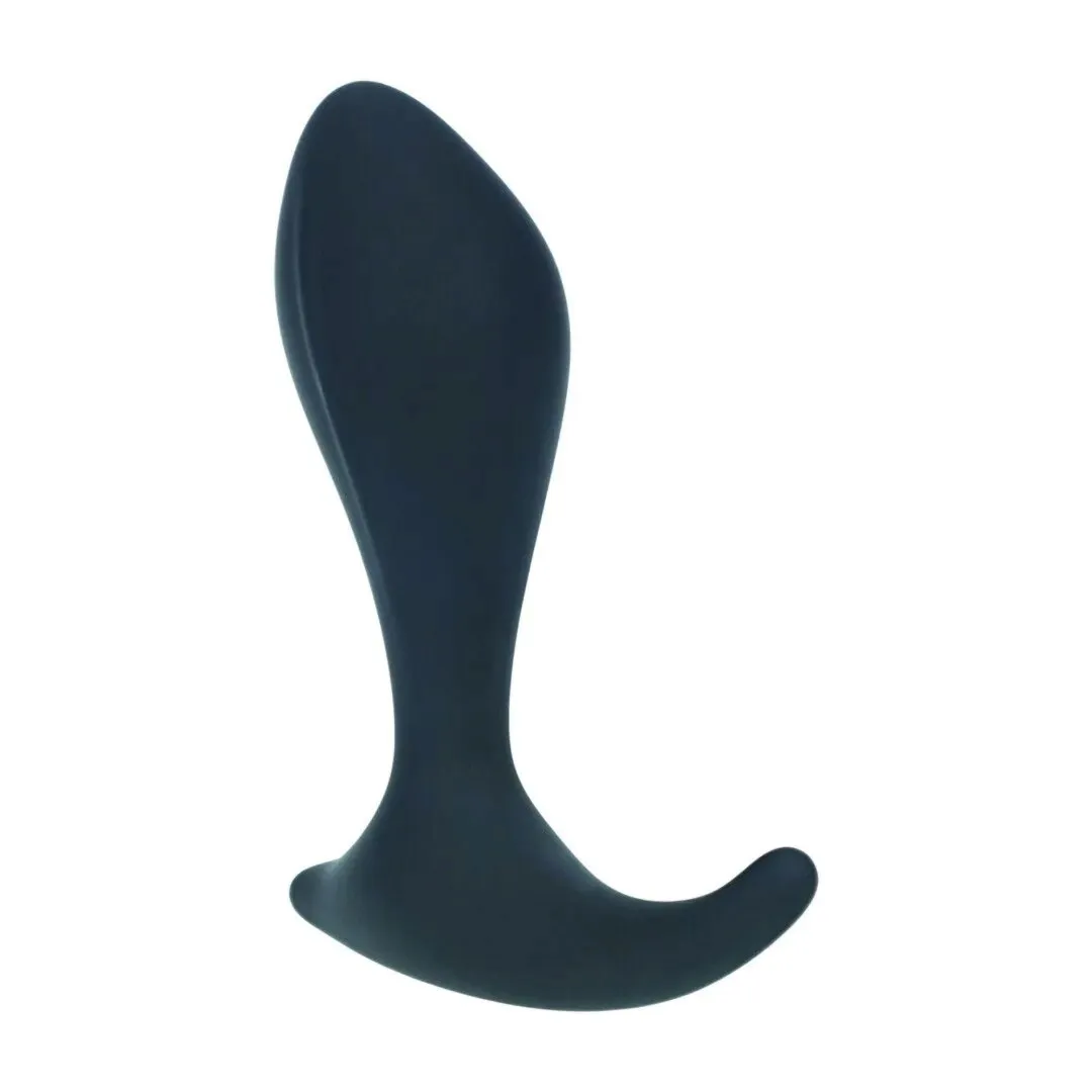 single-ripple-silicone-prostate-massager-black