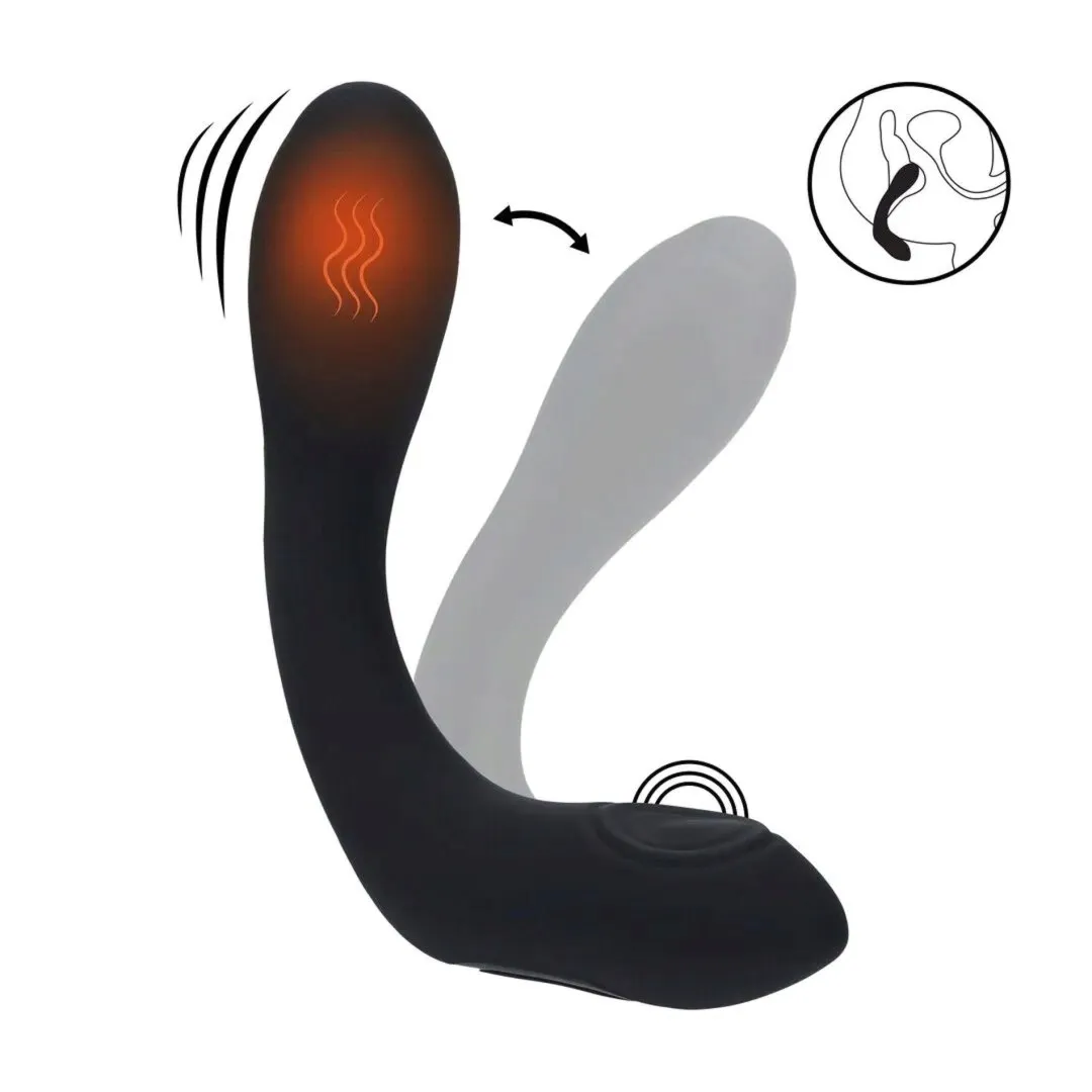 vibrating-heating-bendable-tapping-silicone-prostate-stimulator-black