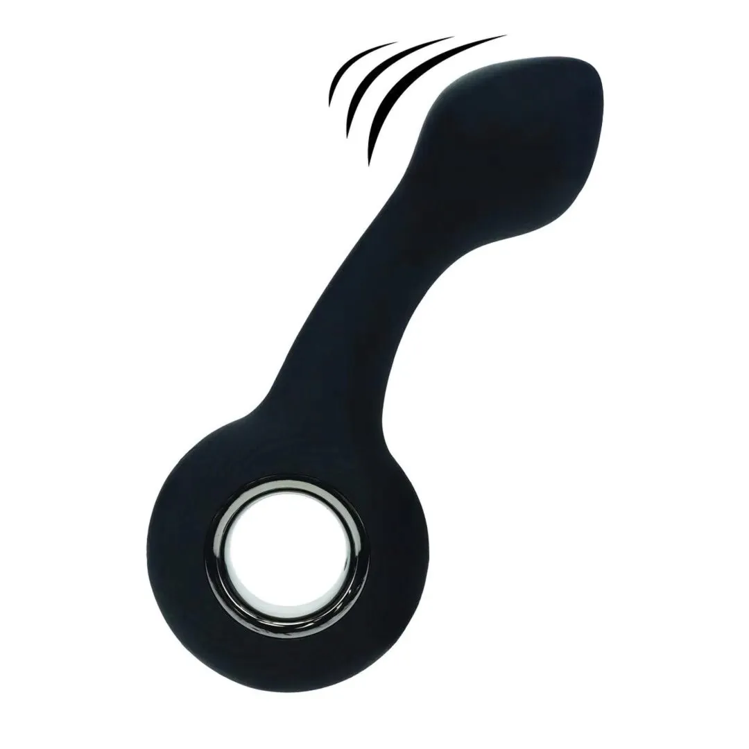 vibrating-bulb-silicone-prostate-massager-with-loop-black