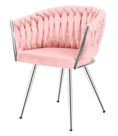 krzeslo-plecione-lugano-fotel-treccia-pink-velvet-silver-lugano