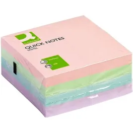 karteczki-q-connet-76x76mm-pastel-4-kolory-4x100-q-connect