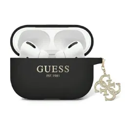 guess-liquid-silicone-glitter-triangle-charm-etui-airpods-pro-2-czarny