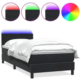 lozko-kontynentalne-z-materacem-i-led-czarne-aksamit-90x210-cm