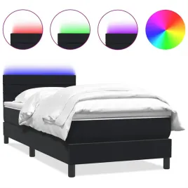 lozko-kontynentalne-z-materacem-i-led-czarne-aksamit-90x210-cm