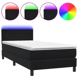 lozko-kontynentalne-z-materacem-i-led-czarne-aksamit-90x210-cm