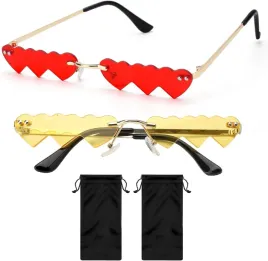 okulary-przeciwsloneczne-w-ksztalcie-serca-czerwone-zlote-vintage