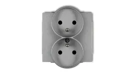 deco-gniazdo-podwojne-z-u-srebrny-metalik-7dgpr-2zp