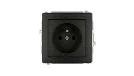 deco-gniazdo-pojedyncze-z-u-2p-z-czarny-mat-12dgp-1zp