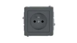 deco-gniazdo-pojedyncze-z-u-2p-z-grafitowy-mat-28dgp-1zp