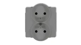 deco-soft-gniazdo-podwojne-z-u-do-ramki-szary-mat-27dgprso-2zp