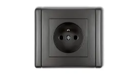 flexi-gniazdo-pojedyncze-z-u-2p-z-grafitowy-11fgp-1zp