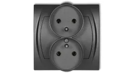 logo-gniazdo-podwojne-do-ramki-z-u-bez-przeslon-grafitowy-11lgpr-2z