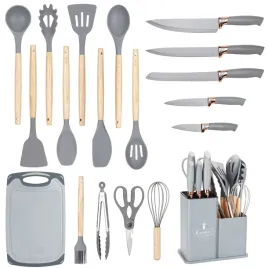 elitehoff-zestaw-nozy-kuchennych-19-elementow-szare-przybory-z-silikonu