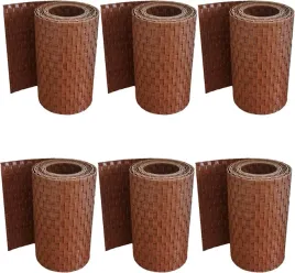 6x-tasma-ogrodzeniowa-255-x-19cm-technorattan-jasny-braz-oslona-balkonowa