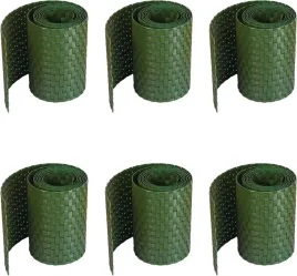 6x-tasma-ogrodzeniowa-255-x-19cm-technorattan-zielona-oslona-balkonowa