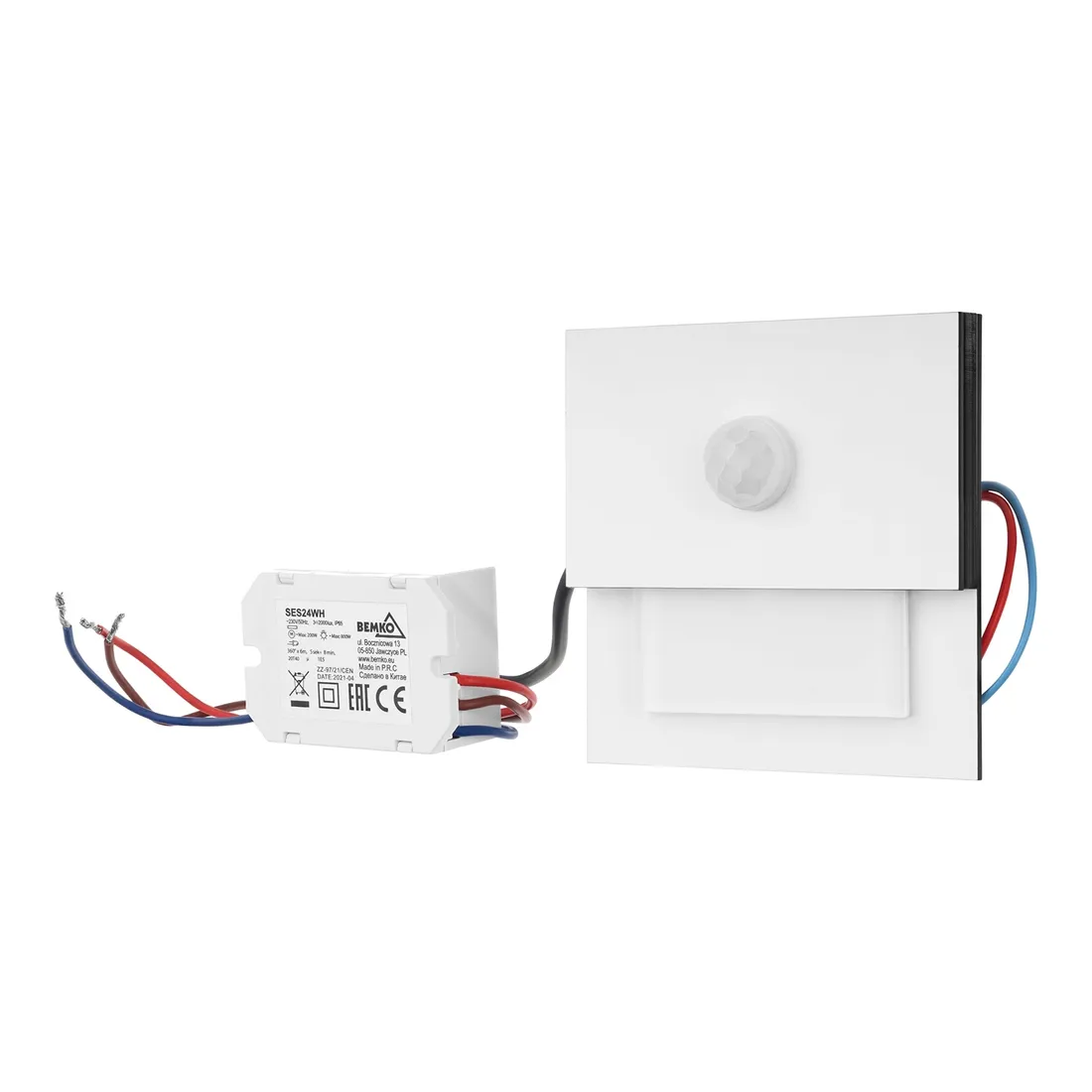 oprawa-schodowa-lampka-led-biala-230v-do-puszki-fi60-ciepla-3000k-ledroom-stan-nowy