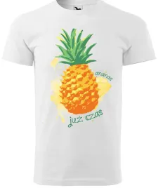 koszulka-z-nadrukiem-ananas-meska-biala-m-v1
