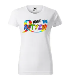 koszulka-damska-biala-t-shirt-mam-autyzm-l
