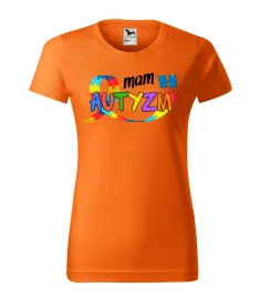 koszulka-damska-pomarancz-t-shirt-mam-autyzm-xs