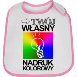 sliniak-z-wlasnym-nadrukiem-bawelniany-rozowy