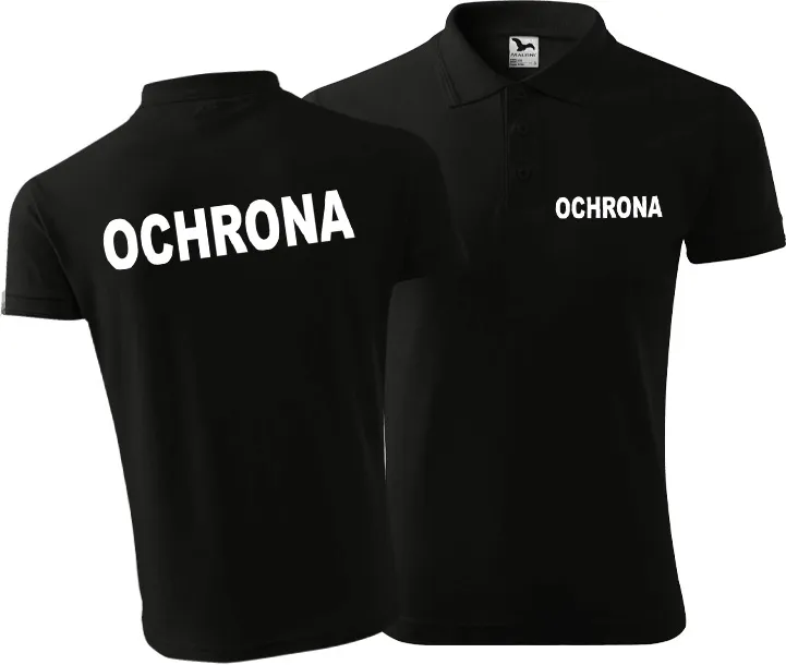 Koszulka Polo OCHRONA męska z nadrukiem XL v2