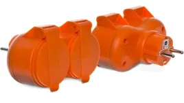 rozgaleznik-wtyczkowy-2-gniazda-z-u-ip44-pomaranczowy-r-270p