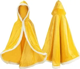 plaszcz-z-kapturem-zolta-szata-peleryna-przebranie-dzieciece-rozmiar-s