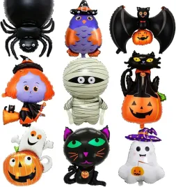 balony-halloween-dynia-nietoperz-czarownica-duch-sowa-duze-zestaw-xxl-9-szt