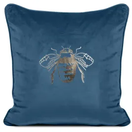 poszewka-45x45-cm-niebieska-pszczola-dekoracyjna-na-poduszke-welurowa