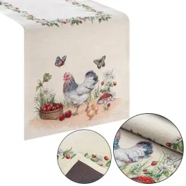 bieznik-obrus-gobelinowy-40x100-cm-wiosenny-kura-na-stol-bezowy-swiateczny