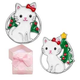 kolczyki-srebrne-dla-dziewczynki-kotki-swiateczne-asymetryczne-na-prezent