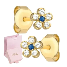 zlote-kolczyki-585-dla-dziewczynki-kwiatki-prezent-na-chrzest-roczek