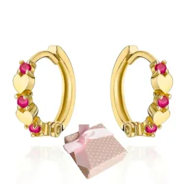 zlote-kolczyki-585-dziecko-dziewczynka-kola-serduszka-chrzest-komunia