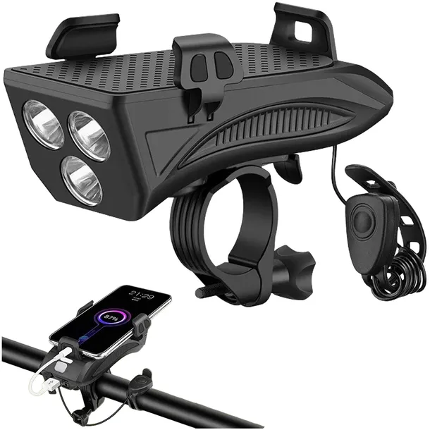 UCHWYT ROWEROWY NA TELEFON LAMPKA LED POWERBANK - NA ROWER DO ROWERU MUNDO