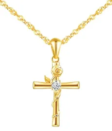 srebrny-lancuszek-naszyjnik-komunia-chrzest-krzyzyk-srebro-pozlacane