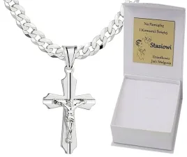 lancuszek-srebrny-meski-pancerka-pelny-z-krzyzykiem-na-komunie-chrzest