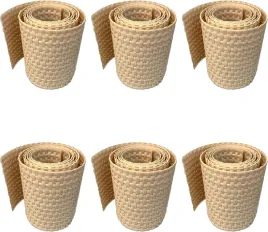 6x-tasma-ogrodzeniowa-255-x-19cm-technorattan-bezowa-oslona-balkonowa