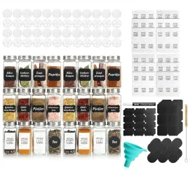 24x-sloiczki-na-przyprawy-do-przechowywania-120ml-etykiety-dlugopis-lejek